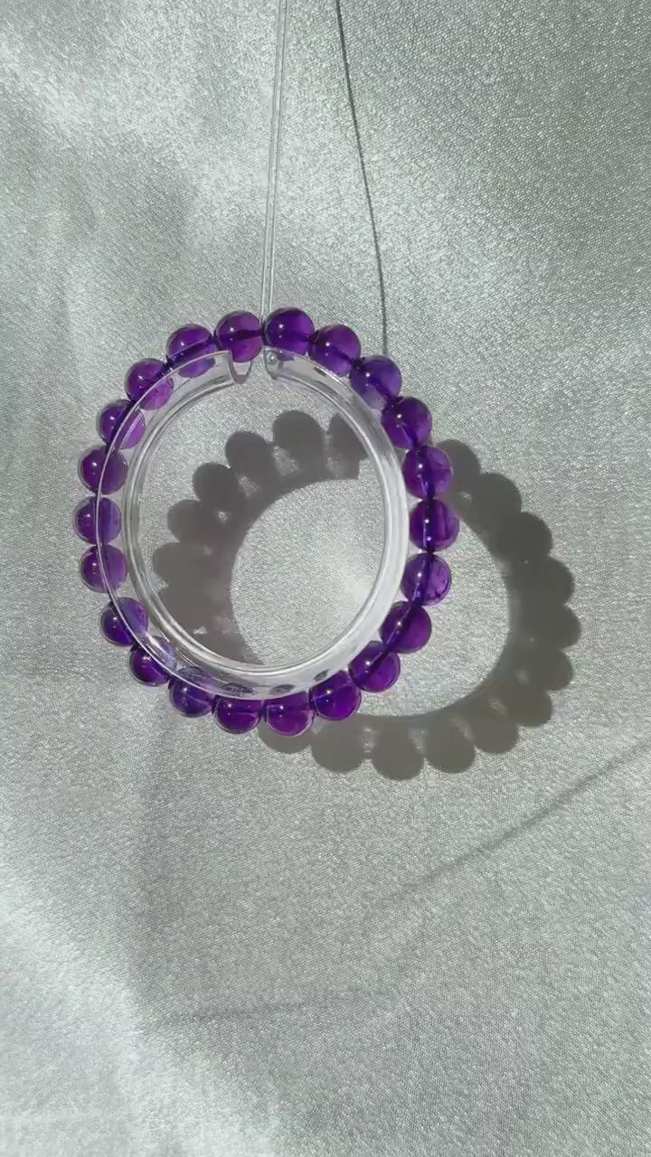 Uruguay Amethyst Bracelet AA Quality, Crystal Healing Bracelet, Tranquility and Wisdom, February Birthstone, Aquarius Zodiac Gift for Her